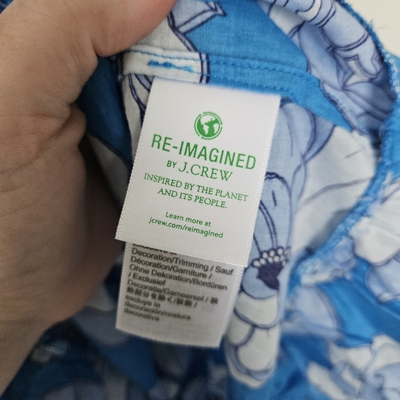 J. Crew Re-Imagined Convertible Beach dress blue peony size M - Picture 8 of 9